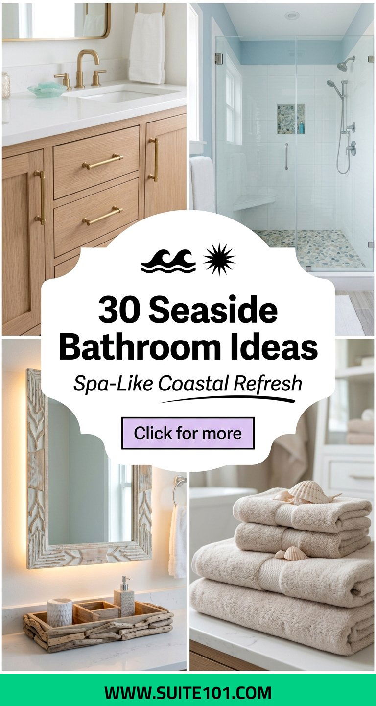 30 Seaside Bathroom Ideas for a Spa-Like Coastal Refresh - 30 Seaside Bathroom Ideas for a Spa-Like Coastal Refresh