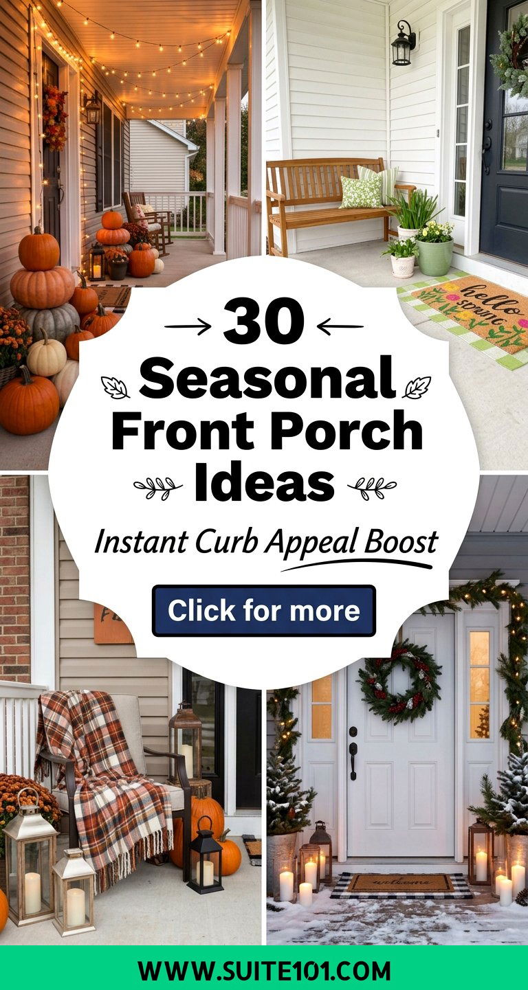 30 Seasonal Front Porch Ideas for Instant Curb Appeal Boost - 30 Seasonal Front Porch Ideas for Instant Curb Appeal Boost