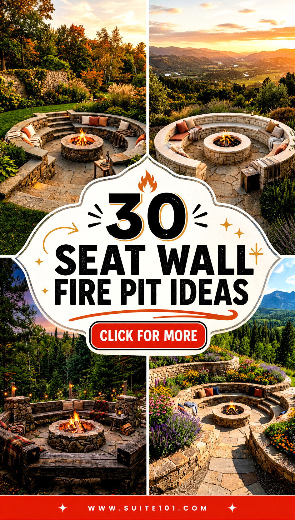 30 Seat Wall Fire Pit Ideas for Cozy Nights Outside All Year Long - 30 Seat Wall Fire Pit Ideas for Cozy Nights Outside All Year Long