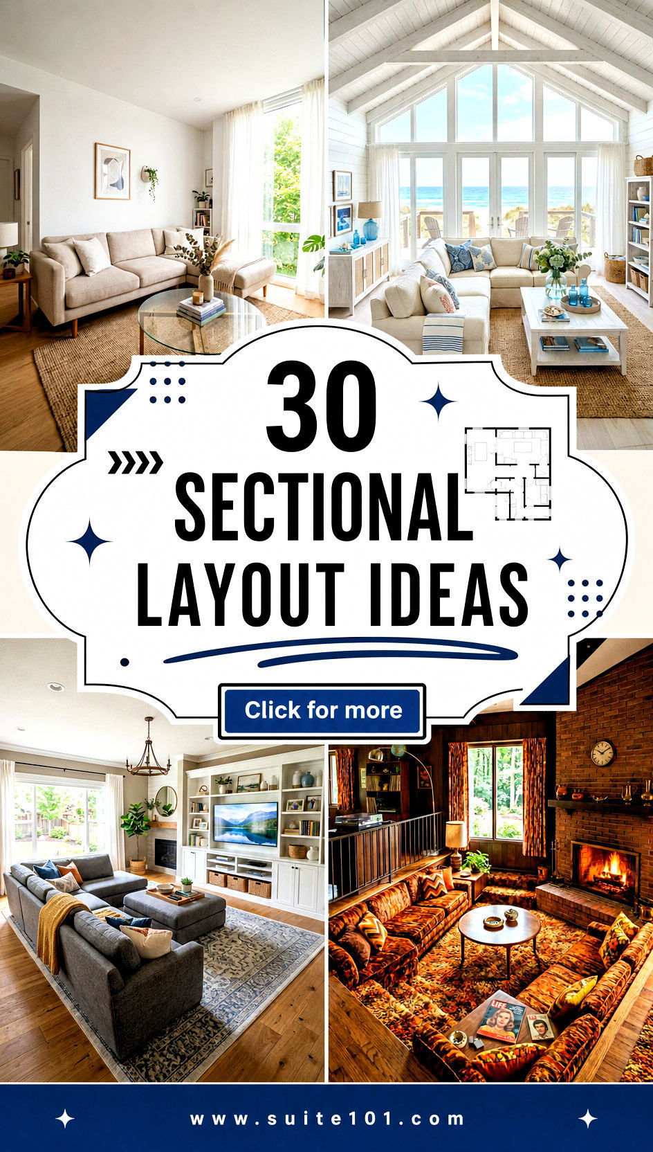 30 Sectional Layout Ideas to Maximize Space and Comfort - 30 Sectional Layout Ideas to Maximize Space and Comfort