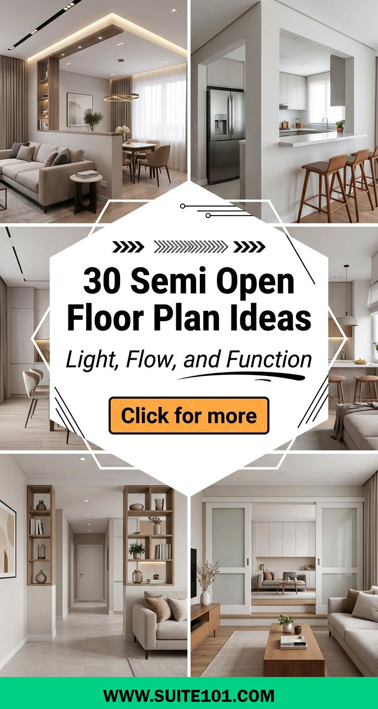 30 Semi Open Floor Plan Ideas for Light Flow and Function - 30 Semi Open Floor Plan Ideas for Light, Flow, and Function
