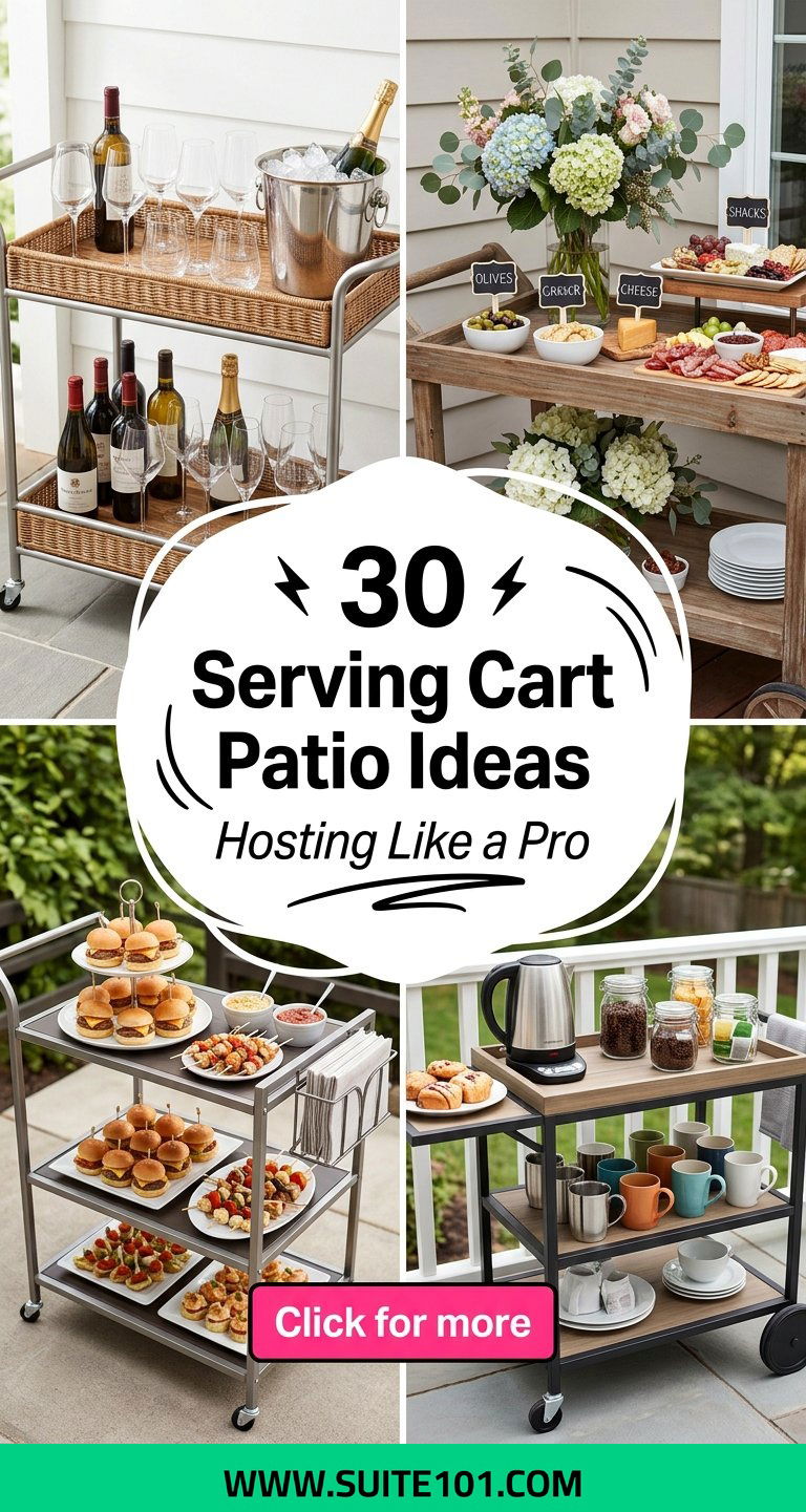 30 Serving Cart Patio Ideas for Hosting Like a Pro - 30 Serving Cart Patio Ideas for Hosting Like a Pro