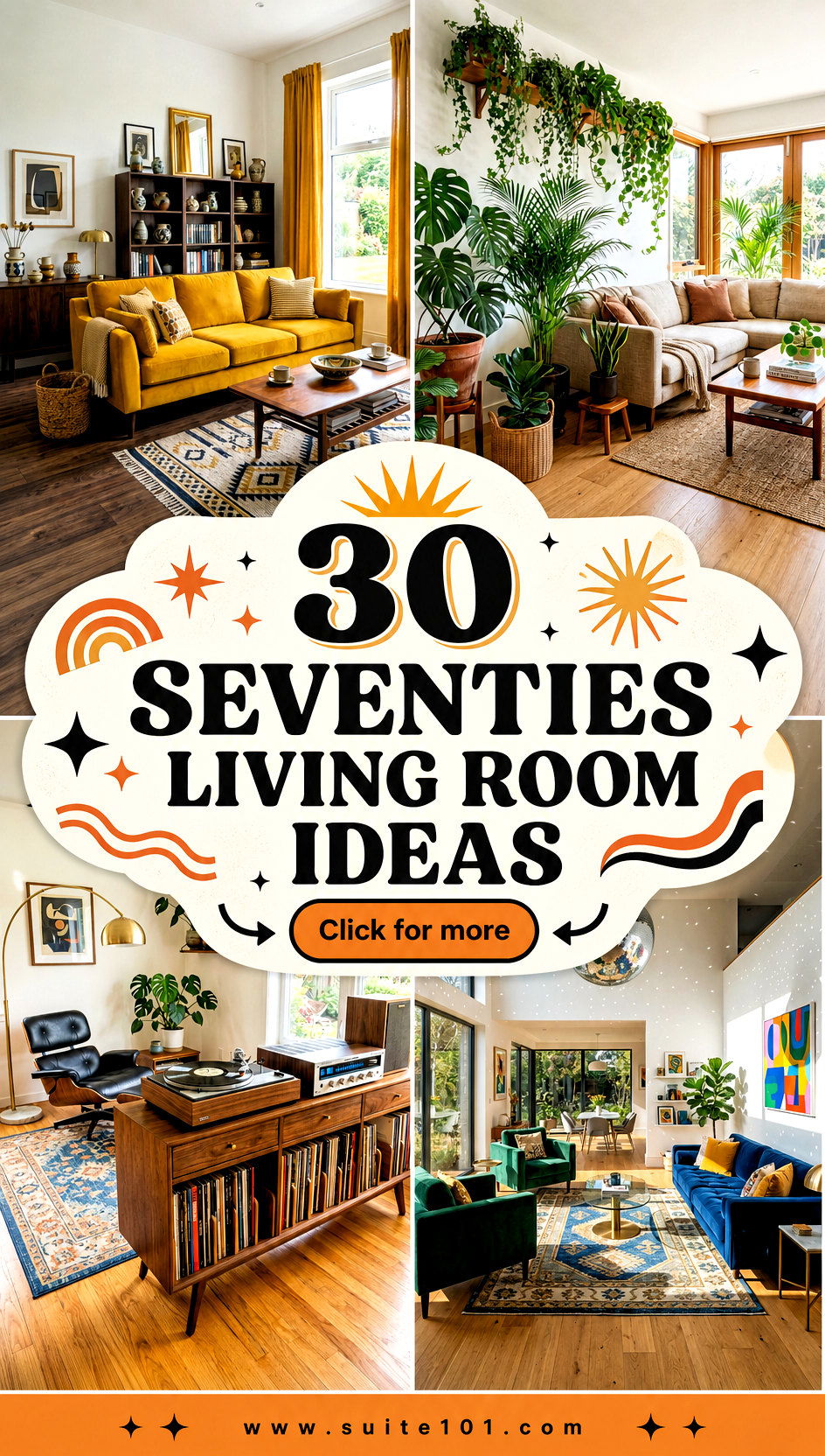 30 Seventies Living Room Ideas for Retro Style Youll Love - 30 Seventies Living Room Ideas for Retro Style You'll Love