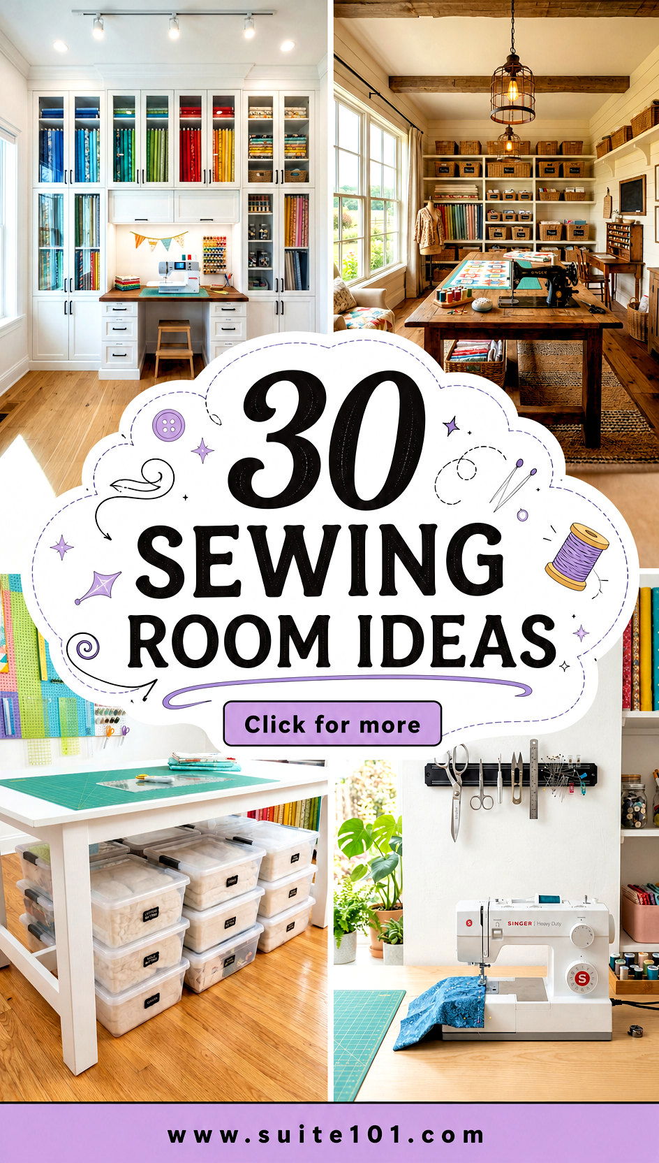 30 Sewing Room Ideas for an Organized Beautiful Craft Setup - 30 Sewing Room Ideas for an Organized, Beautiful Craft Setup