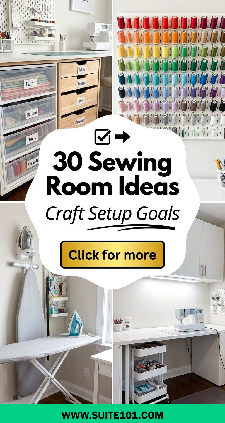 30 Sewing Room Ideas for an Organized Beautiful Craft Setup - 30 Sewing Room Ideas for an Organized, Beautiful Craft Setup