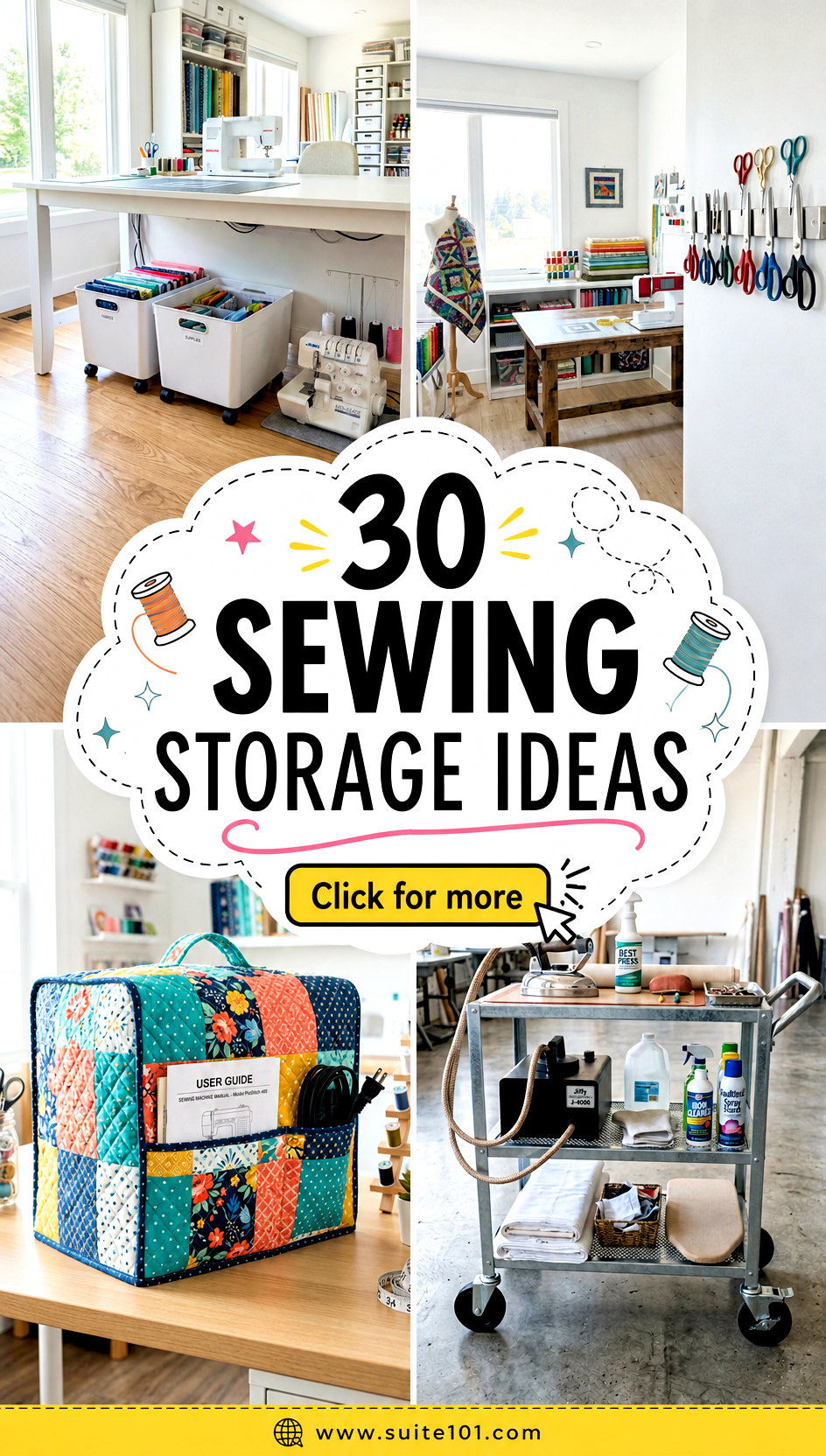 30 Sewing Storage Ideas to Tidy Threads Tools and More - 30 Sewing Storage Ideas to Tidy Threads, Tools, and More