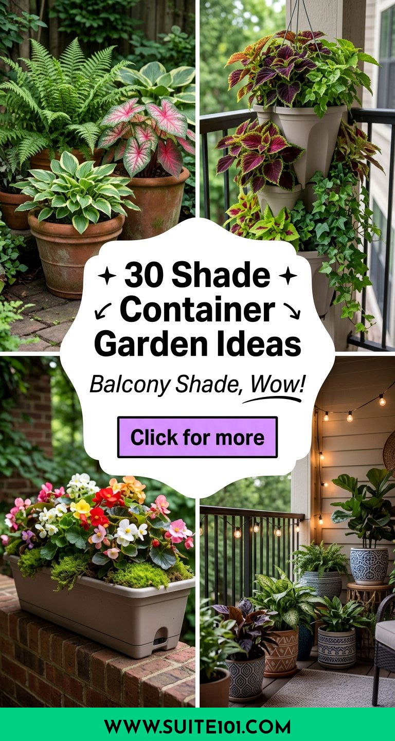 30 Shade Container Garden Ideas for Beautiful Balconies - 30 Shade Container Garden Ideas for Beautiful Balconies