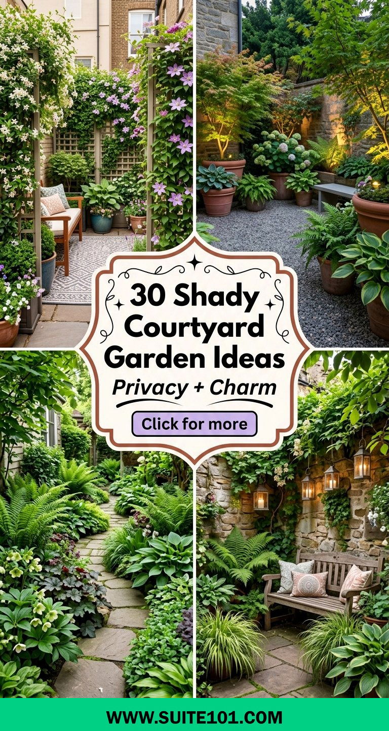 30 Shady Courtyard Garden Ideas for Privacy and Charm - 30 Shady Courtyard Garden Ideas for Privacy and Charm