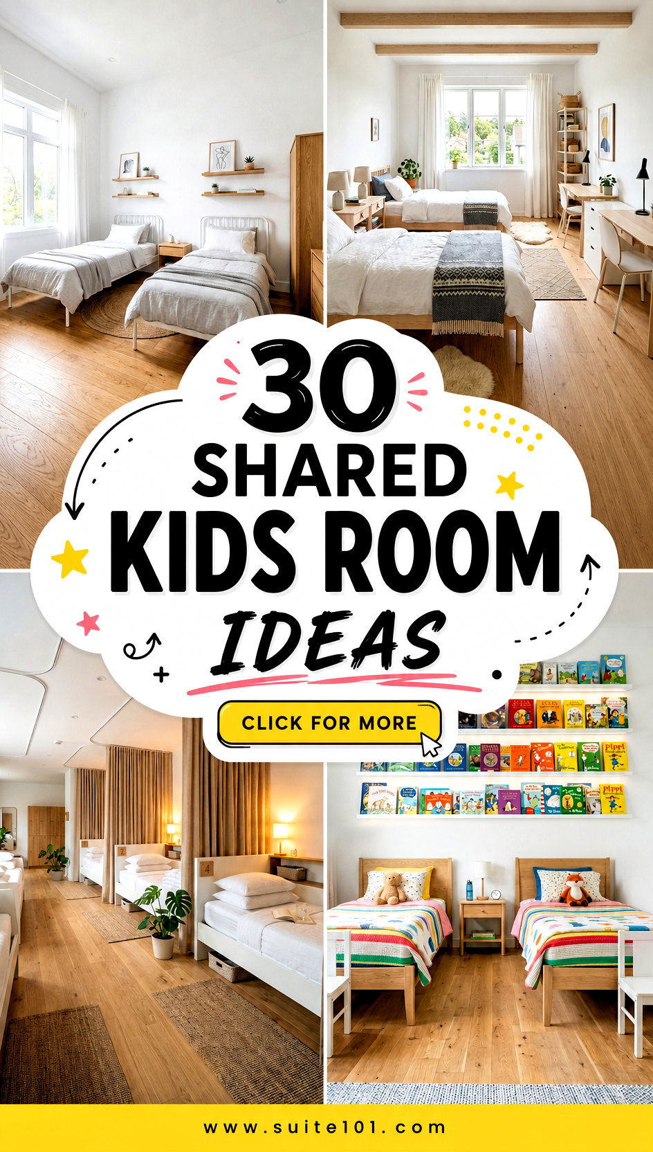 30 Shared Kids Room Ideas That Make Room for Everyone - 30 Shared Kids Room Ideas That Make Room for Everyone