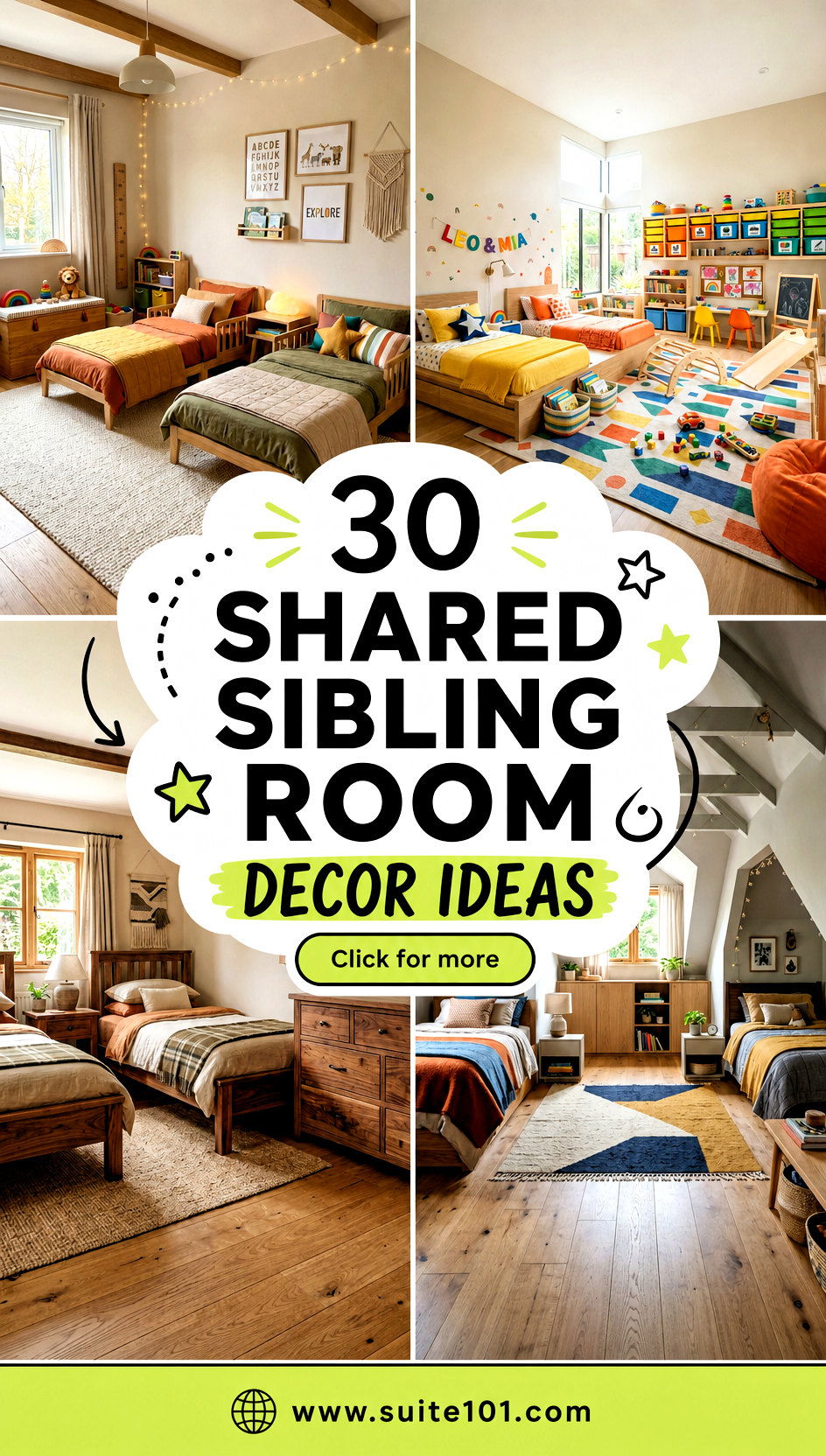 30 Shared Sibling Room Decor Ideas for Peaceful Co-Style - 30 Shared Sibling Room Decor Ideas for Peaceful Co-Style