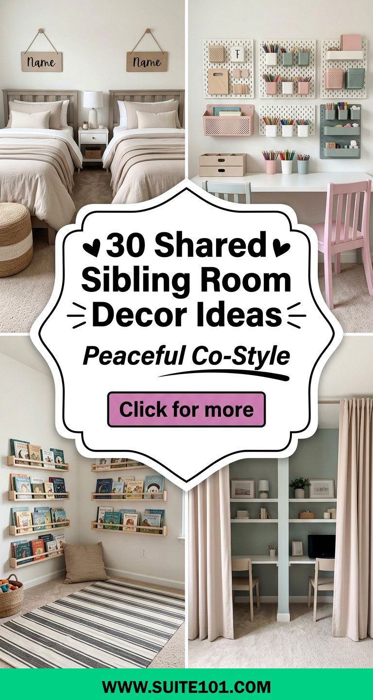 30 Shared Sibling Room Decor Ideas for Peaceful Co-Style - 30 Shared Sibling Room Decor Ideas for Peaceful Co-Style