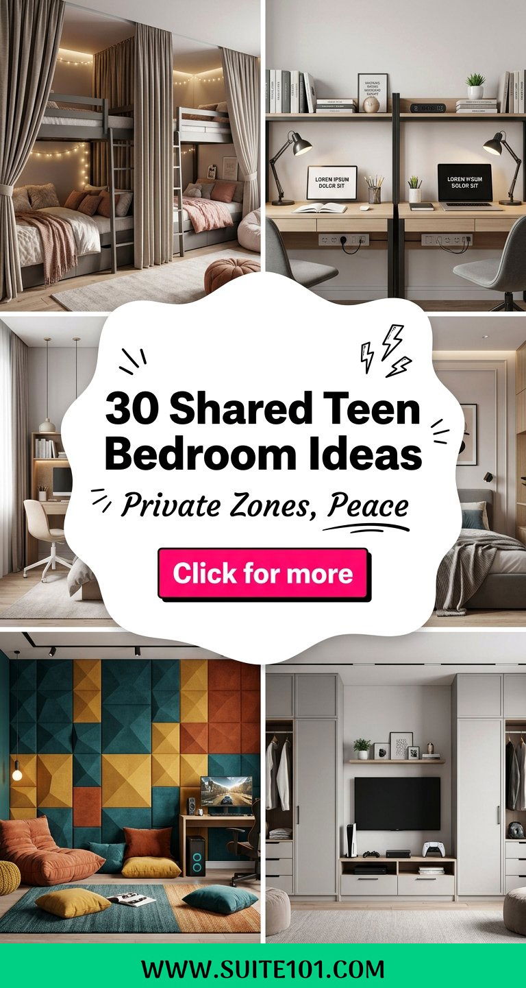 30 Shared Teen Bedroom Ideas That Feel Private and Personal - 30 Shared Teen Bedroom Ideas That Feel Private and Personal