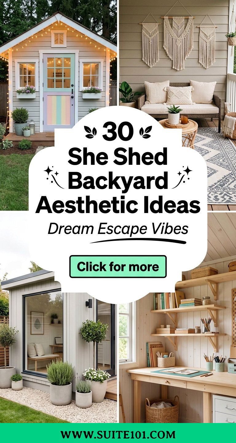 30 She Shed Backyard Aesthetic Ideas for Your Dream Escape - 30 She Shed Backyard Aesthetic Ideas for Your Dream Escape