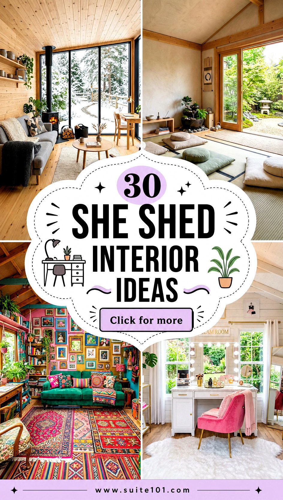 30 She Shed Interior Ideas for a Stylish Home Office - 30 She Shed Interior Ideas for a Stylish Home Office