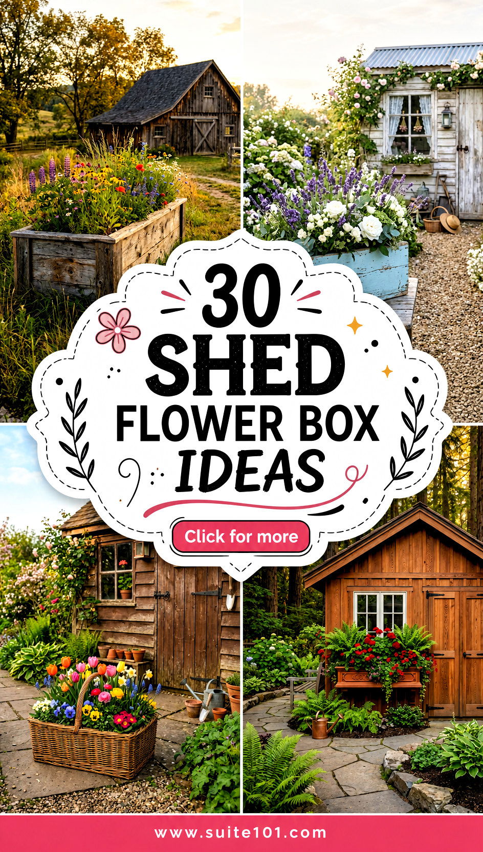 30 Shed Flower Box Ideas to Add Color to Your Exterior - 30 Shed Flower Box Ideas to Add Color to Your Exterior