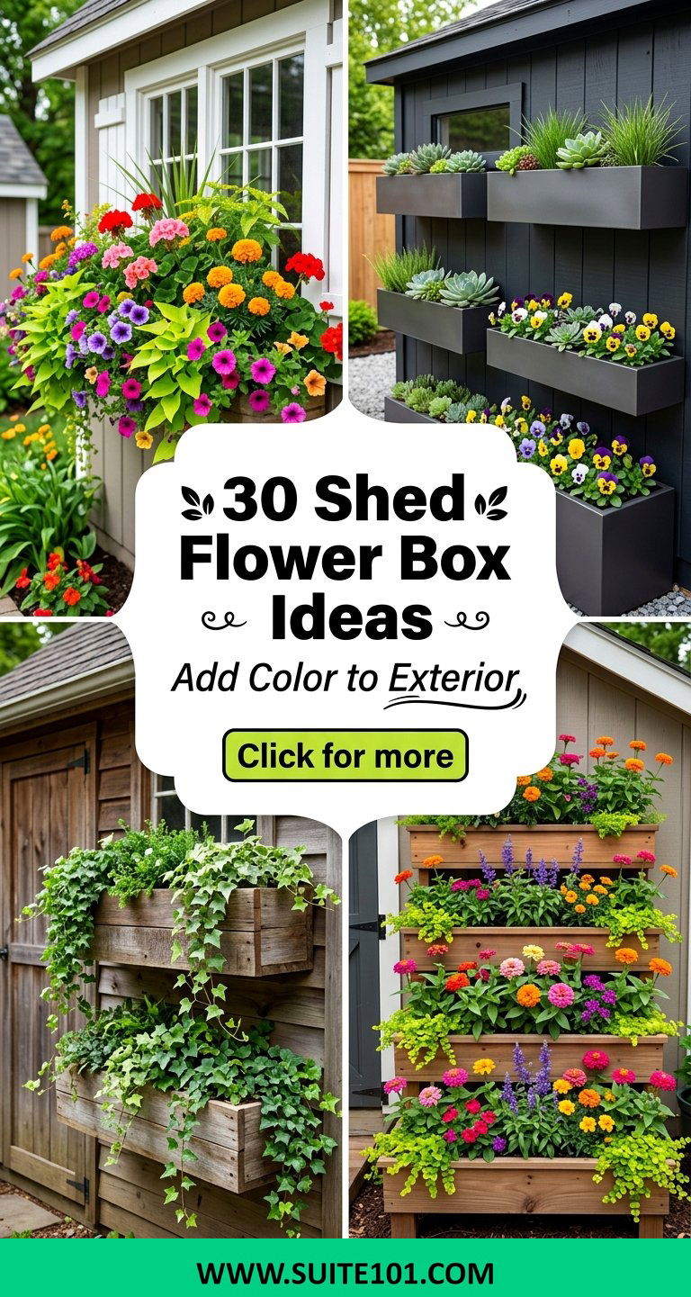 30 Shed Flower Box Ideas to Add Color to Your Exterior - 30 Shed Flower Box Ideas to Add Color to Your Exterior