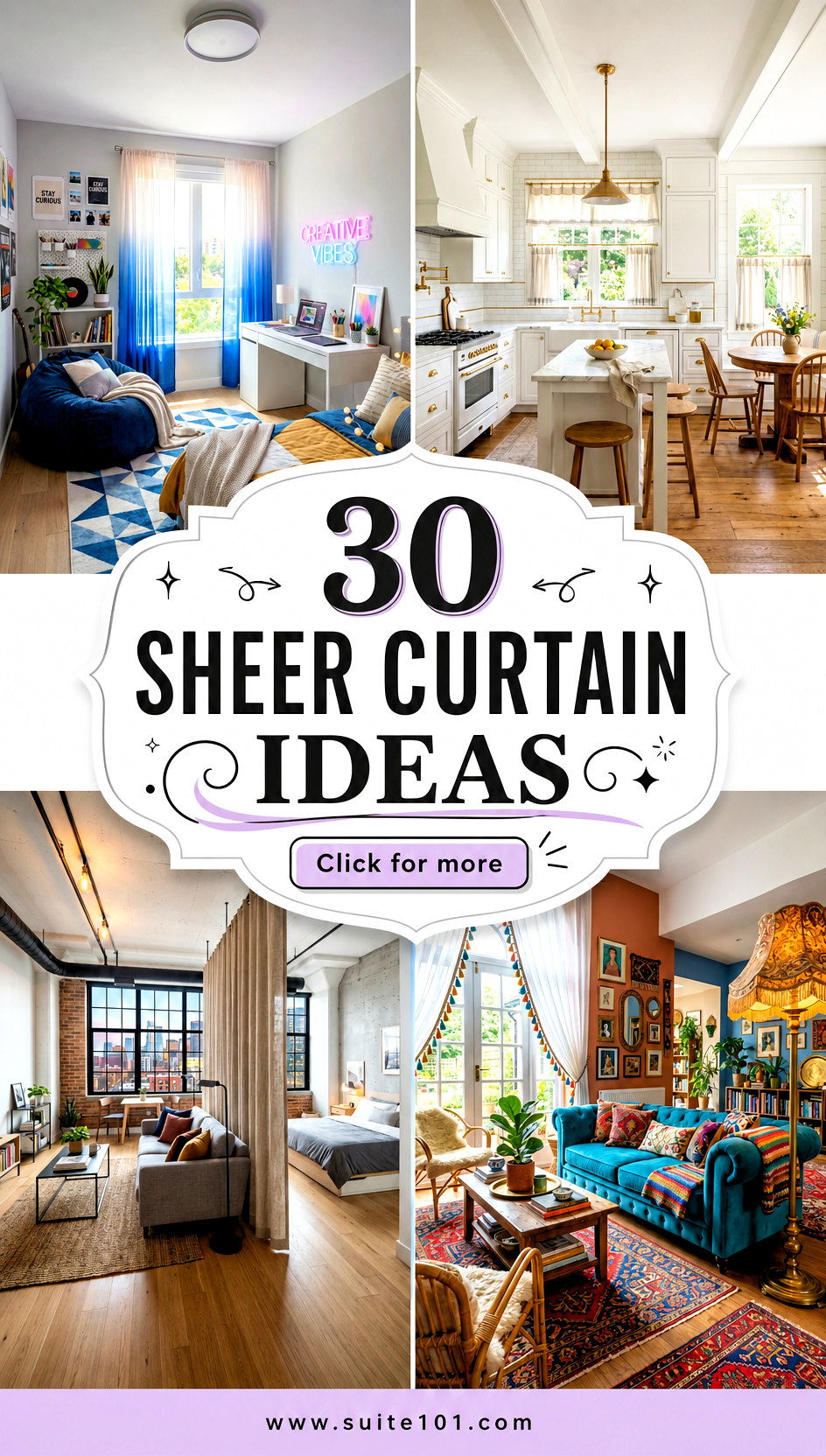 30 Sheer Curtain Ideas for Soft Light and Cozy Rooms - 30 Sheer Curtain Ideas for Soft Light and Cozy Rooms