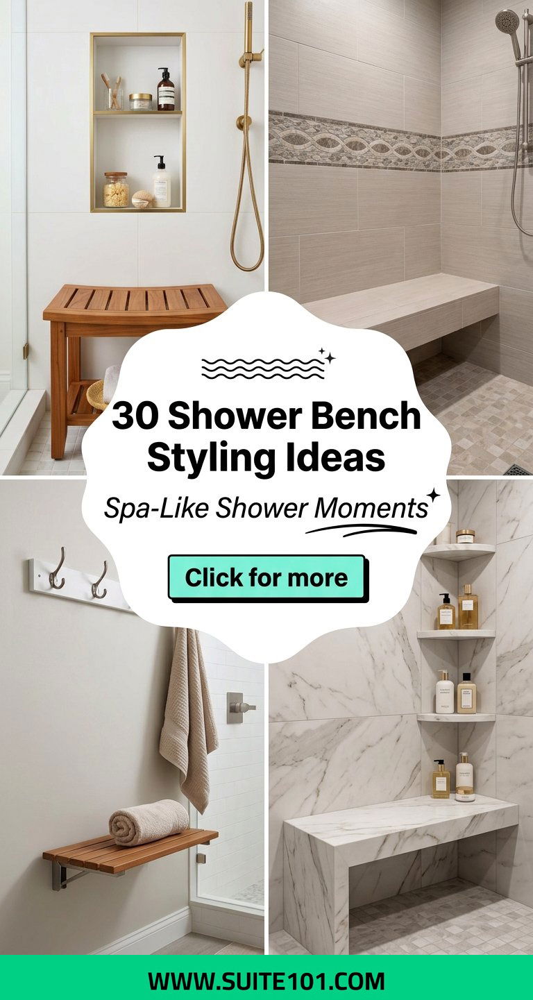 30 Shower Bench Styling Ideas for a Spa-Like Bathroom - 30 Shower Bench Styling Ideas for a Spa-Like Bathroom