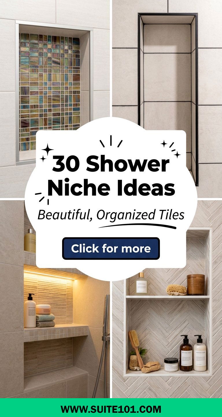 30 Shower Niche Ideas for Beautiful Organized Tiles - 30 Shower Niche Ideas for Beautiful, Organized Tiles