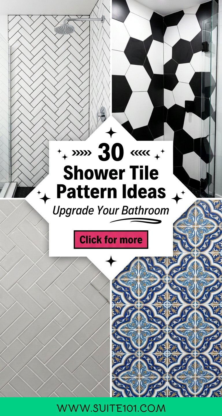 30 Shower Tile Pattern Ideas to Upgrade Your Bathroom - 30 Shower Tile Pattern Ideas to Upgrade Your Bathroom