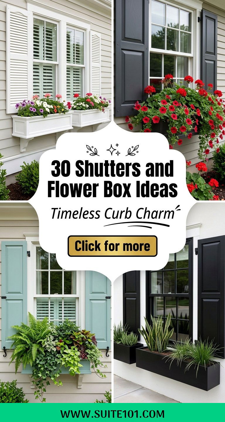 30 Shutters and Flower Box Ideas for Timeless Curb Appeal - 30 Shutters and Flower Box Ideas for Timeless Curb Appeal
