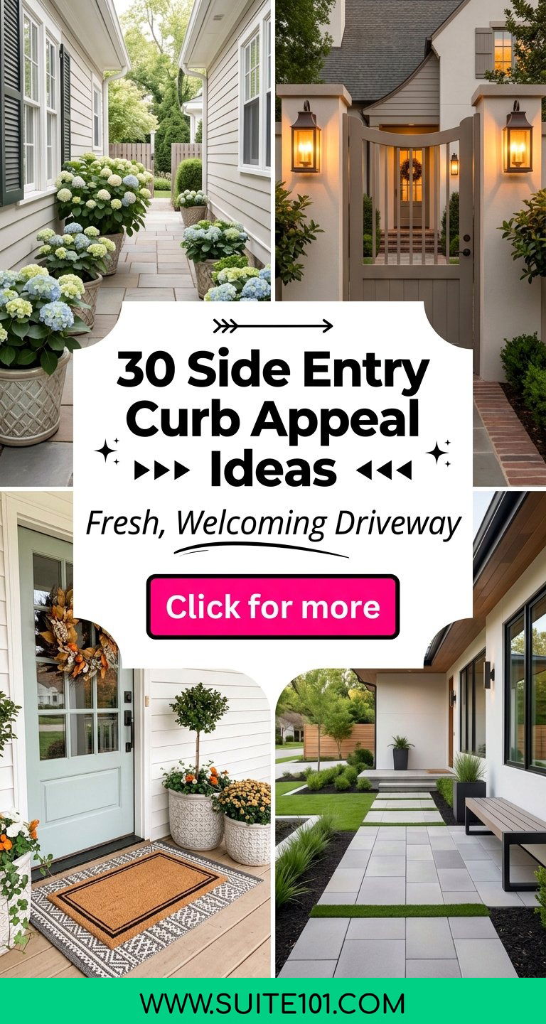 30 Side Entry Curb Appeal Ideas for a Fresh Welcoming Driveway - 30 Side Entry Curb Appeal Ideas for a Fresh, Welcoming Driveway