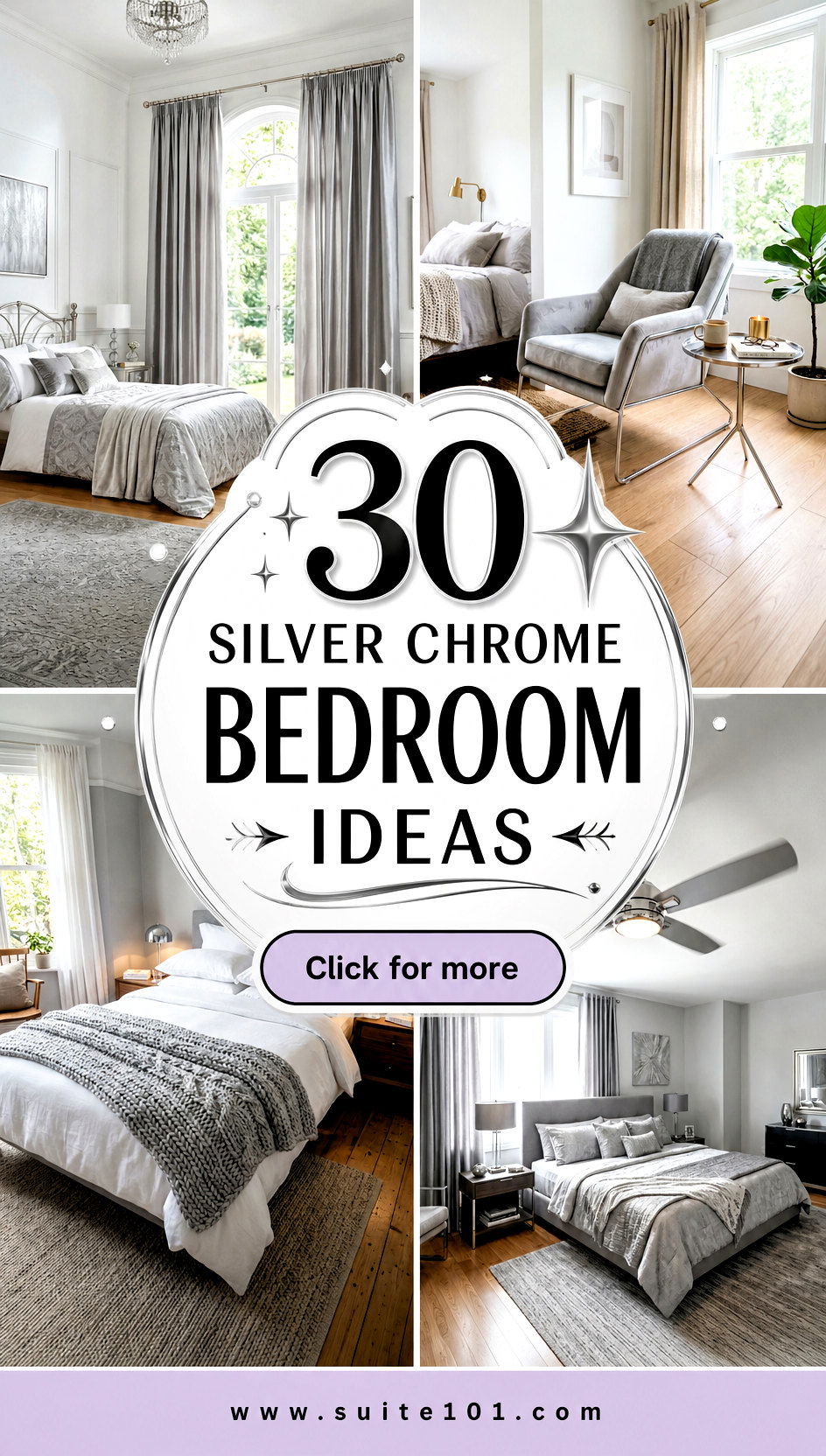 30 Silver Chrome Bedroom Ideas for a Luxe Modern Makeover - 30 Silver Chrome Bedroom Ideas for a Luxe, Modern Makeover