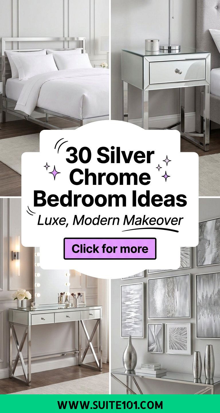 30 Silver Chrome Bedroom Ideas for a Luxe Modern Makeover - 30 Silver Chrome Bedroom Ideas for a Luxe, Modern Makeover