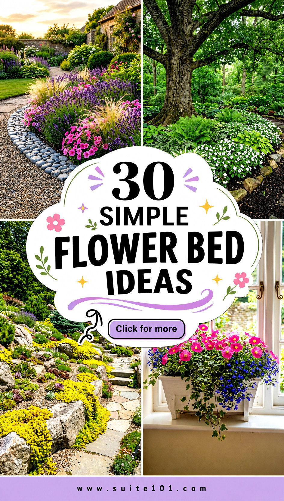 30 Simple Flower Bed Ideas for Colorful Curb Appeal All Season - 30 Simple Flower Bed Ideas for Colorful Curb Appeal All Season