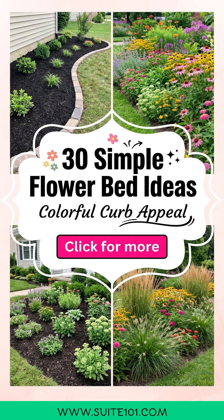 30 Simple Flower Bed Ideas for Colorful Curb Appeal All Season - 30 Simple Flower Bed Ideas for Colorful Curb Appeal All Season