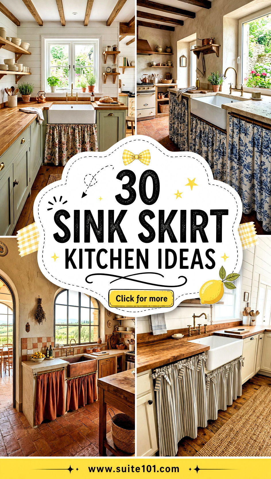 30 Sink Skirt Kitchen Ideas for a Pretty Polished Look - 30 Sink Skirt Kitchen Ideas for a Pretty, Polished Look