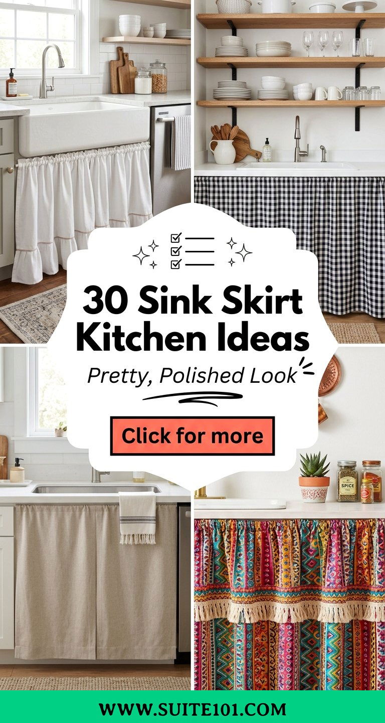 30 Sink Skirt Kitchen Ideas for a Pretty Polished Look - 30 Sink Skirt Kitchen Ideas for a Pretty, Polished Look