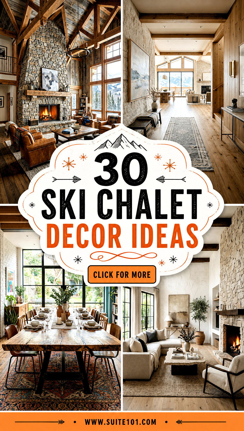 30 Ski Chalet Decor Ideas For Cozy Rustic Living Rooms - 30 Ski Chalet Decor Ideas For Cozy, Rustic Living Rooms