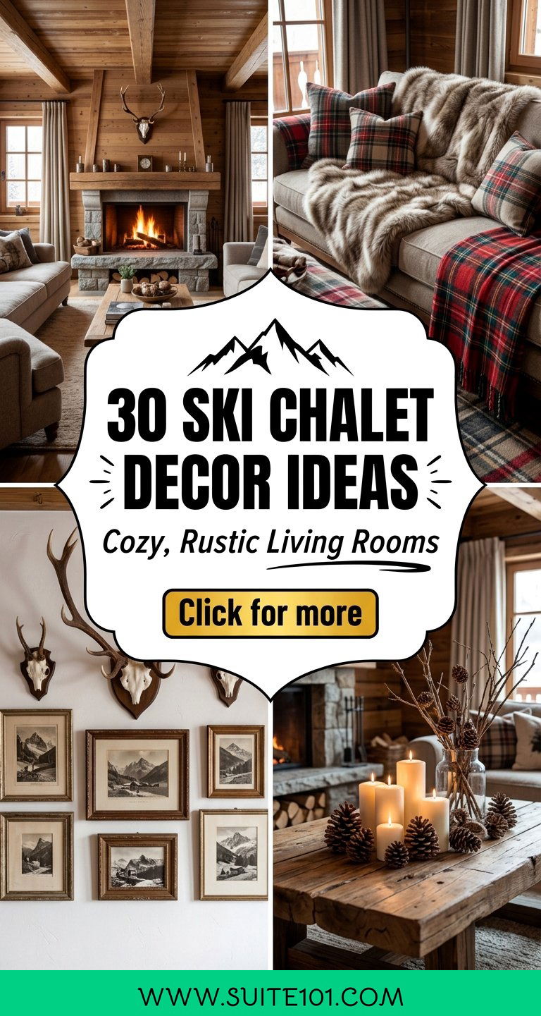 30 Ski Chalet Decor Ideas For Cozy Rustic Living Rooms - 30 Ski Chalet Decor Ideas For Cozy, Rustic Living Rooms