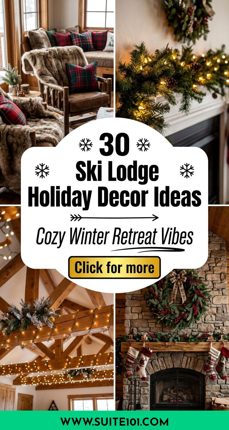 30 Ski Lodge Holiday Decor Ideas for a Cozy Winter Retreat - 30 Ski Lodge Holiday Decor Ideas for a Cozy Winter Retreat