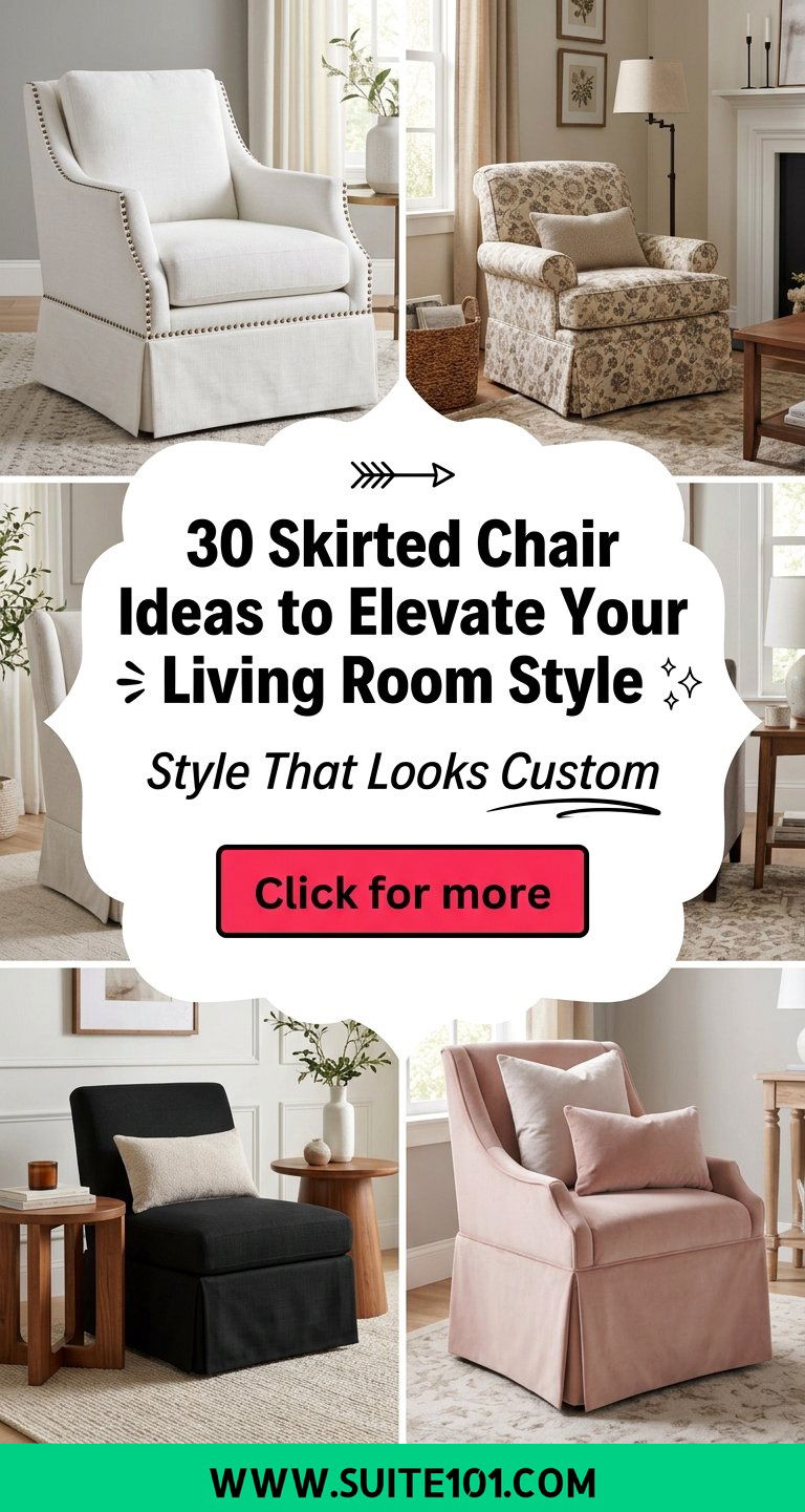 30 Skirted Chair Ideas to Elevate Your Living Room Style - 30 Skirted Chair Ideas to Elevate Your Living Room Style