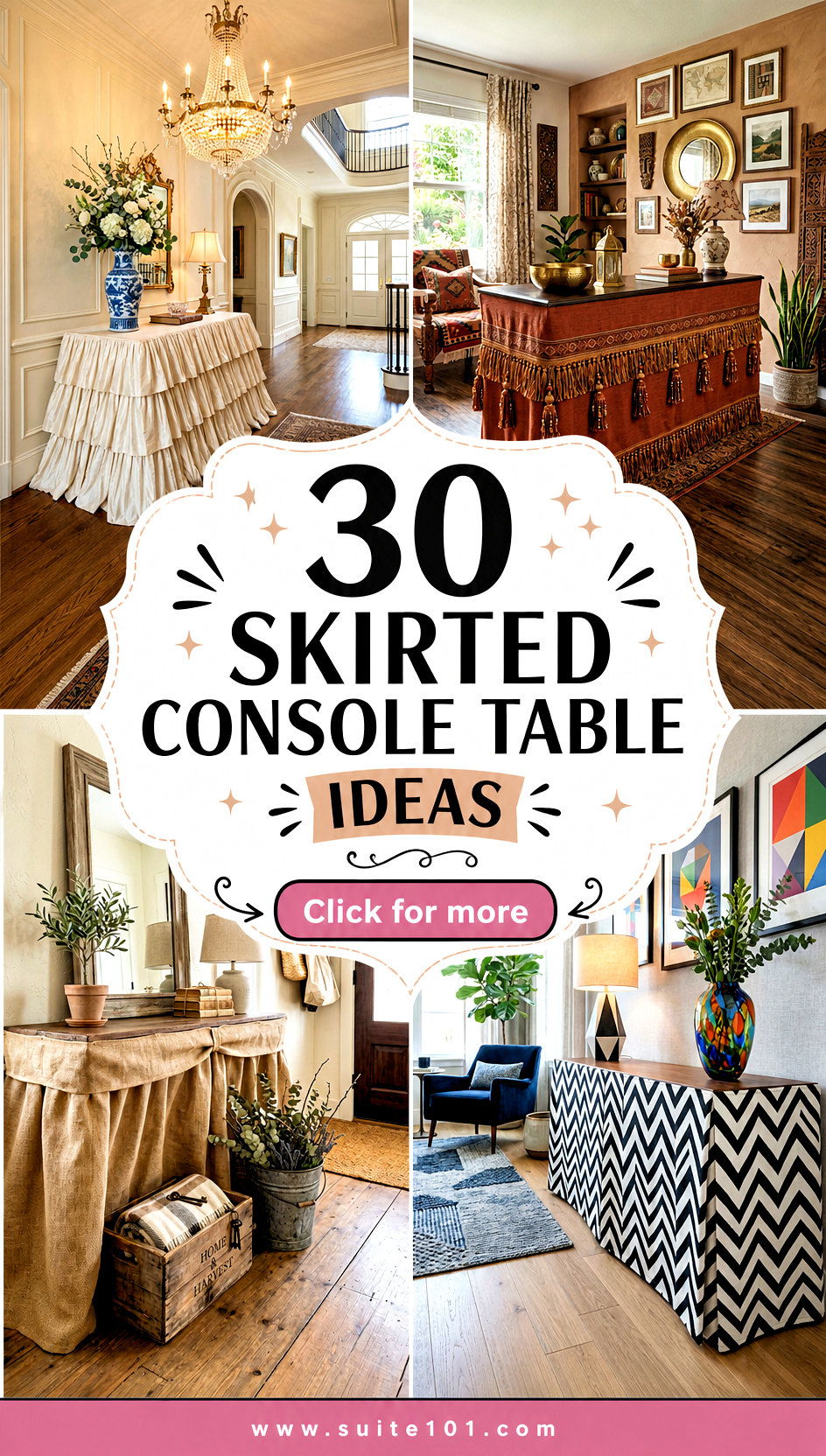 30 Skirted Console Table Ideas for a Stylish Living Room Entry - 30 Skirted Console Table Ideas for a Stylish Living Room Entry