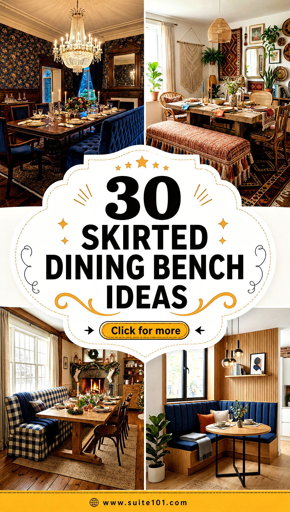 30 Skirted Dining Bench Ideas to Elevate Your Dining Room Style - 30 Skirted Dining Bench Ideas to Elevate Your Dining Room Style