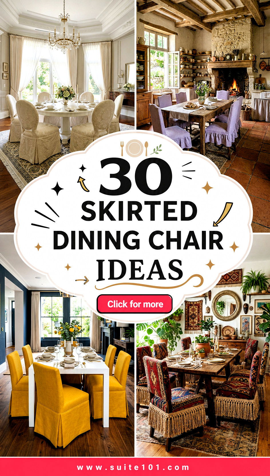 30 Skirted Dining Chair Ideas to Elevate Your Table Setting - 30 Skirted Dining Chair Ideas to Elevate Your Table Setting