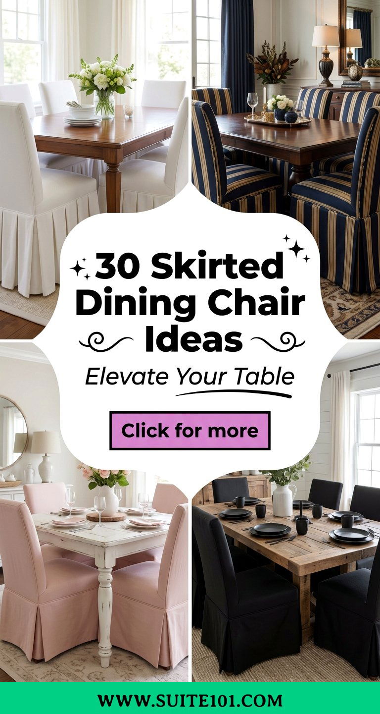 30 Skirted Dining Chair Ideas to Elevate Your Table Setting - 30 Skirted Dining Chair Ideas to Elevate Your Table Setting