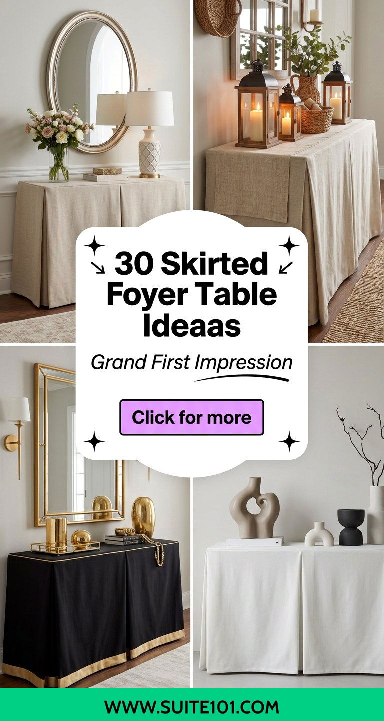 30 Skirted Foyer Table Ideas for a Grand First Impression - 30 Skirted Foyer Table Ideas for a Grand First Impression