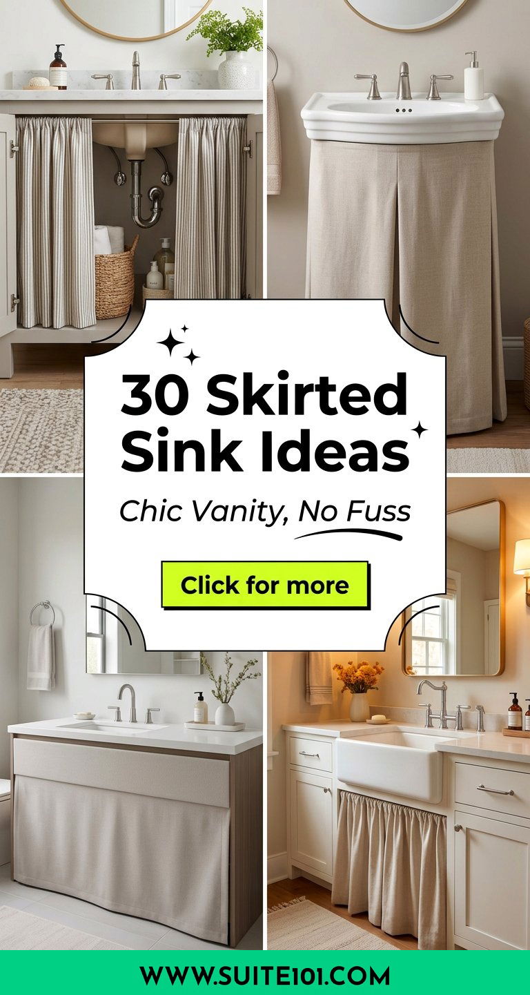30 Skirted Sink Ideas for a Chic Vanity Look Without the Fuss - 30 Skirted Sink Ideas for a Chic Vanity Look Without the Fuss