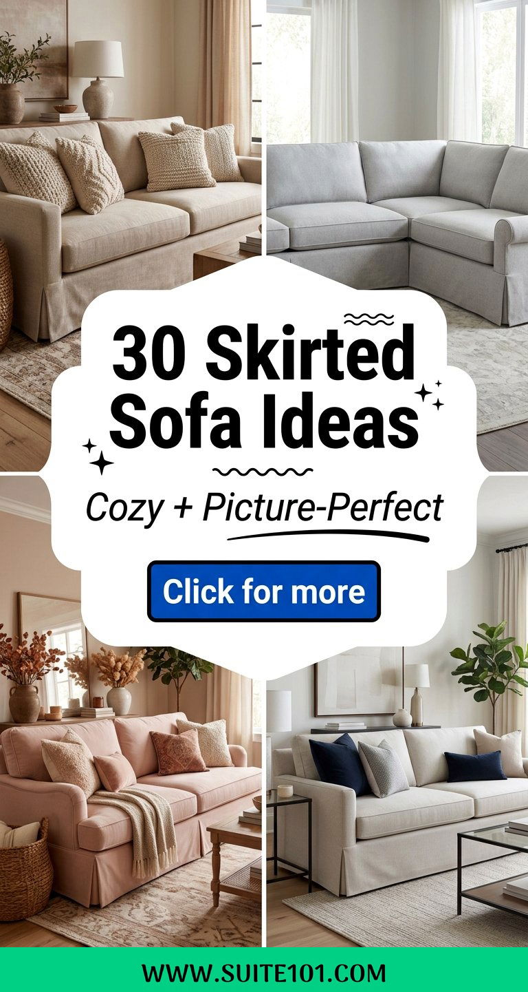 30 Skirted Sofa Ideas for Cozy Rooms and Picture-Perfect Style - 30 Skirted Sofa Ideas for Cozy Rooms and Picture-Perfect Style