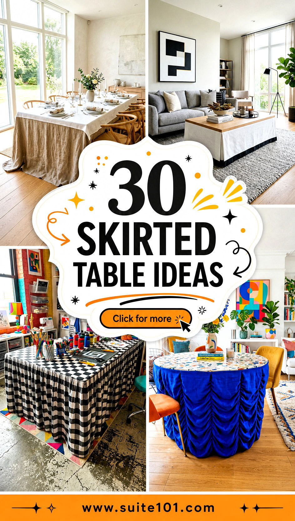 30 Skirted Table Ideas to Make Every Meal Feel Like a Party - 30 Skirted Table Ideas to Make Every Meal Feel Like a Party