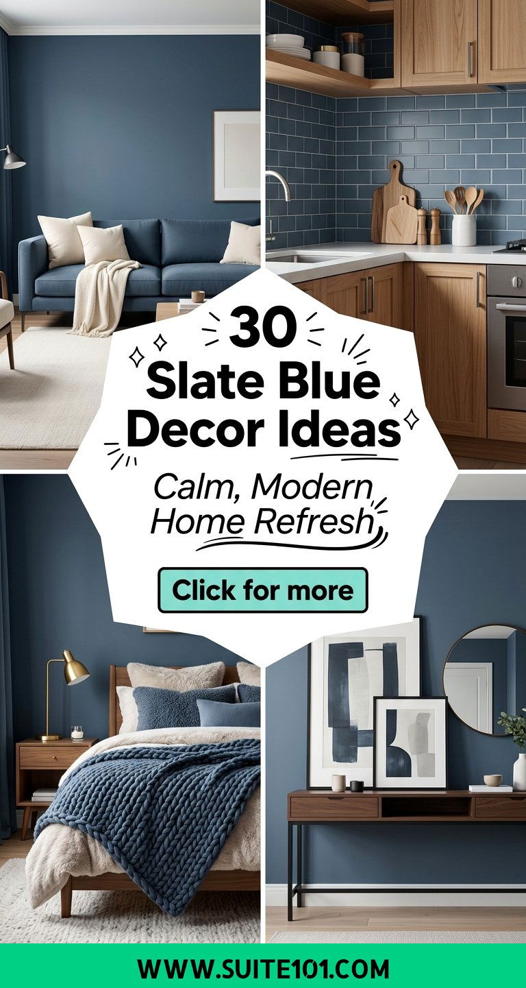 30 Slate Blue Decor Ideas for a Calm Modern Home Refresh - 30 Slate Blue Decor Ideas for a Calm, Modern Home Refresh