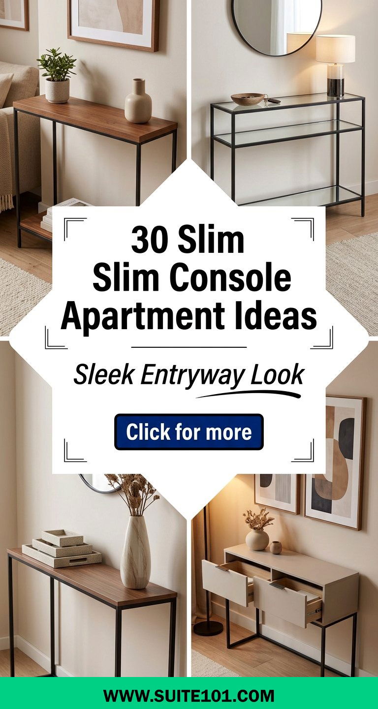 30 Slim Console Apartment Ideas for a Sleek Entryway Look - 30 Slim Console Apartment Ideas for a Sleek Entryway Look