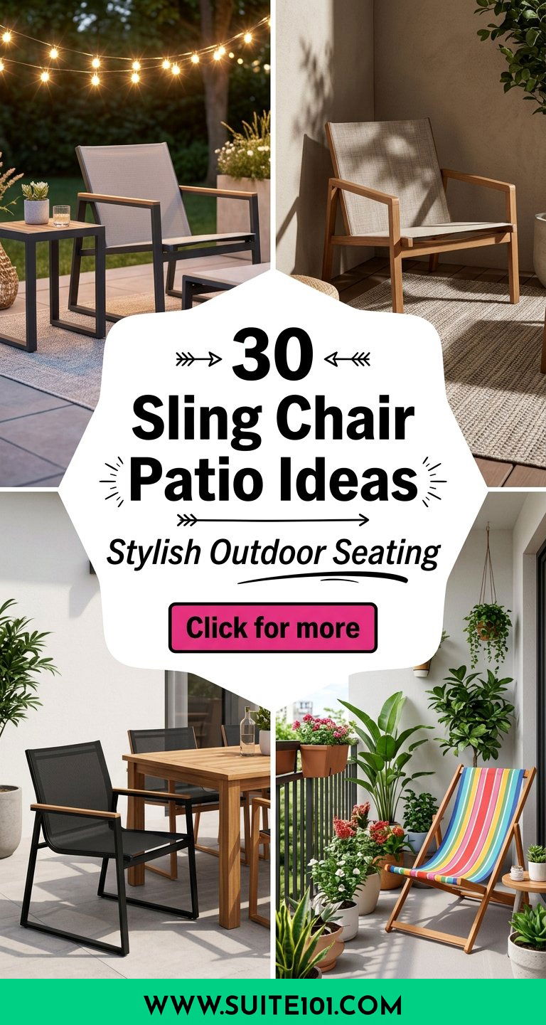 30 Sling Chair Patio Ideas for Stylish Outdoor Seating - 30 Sling Chair Patio Ideas for Stylish Outdoor Seating