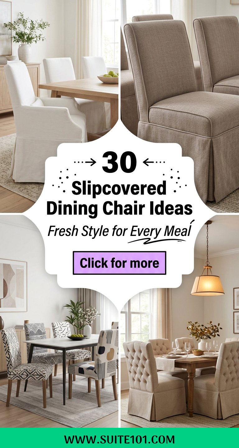 30 Slipcovered Dining Chair Ideas to Upgrade Your Table Setting - 30 Slipcovered Dining Chair Ideas to Upgrade Your Table Setting
