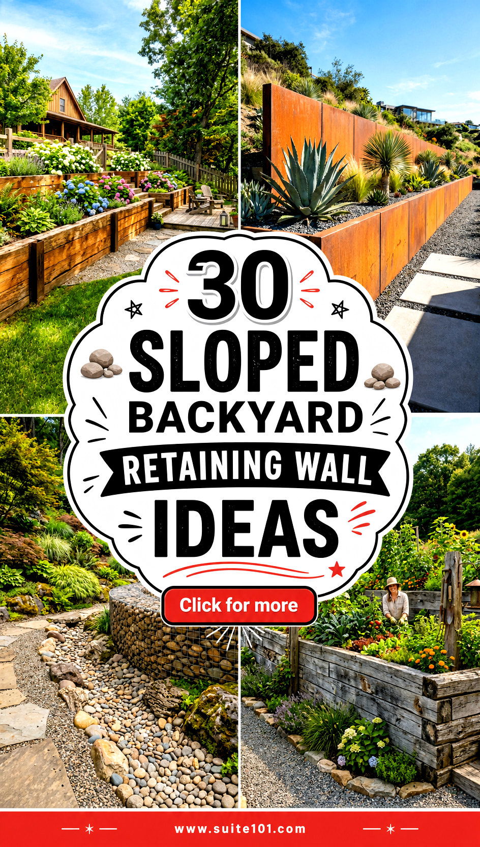 30 Sloped Backyard Retaining Wall Ideas to Stabilize and Beautify - 30 Sloped Backyard Retaining Wall Ideas to Stabilize and Beautify