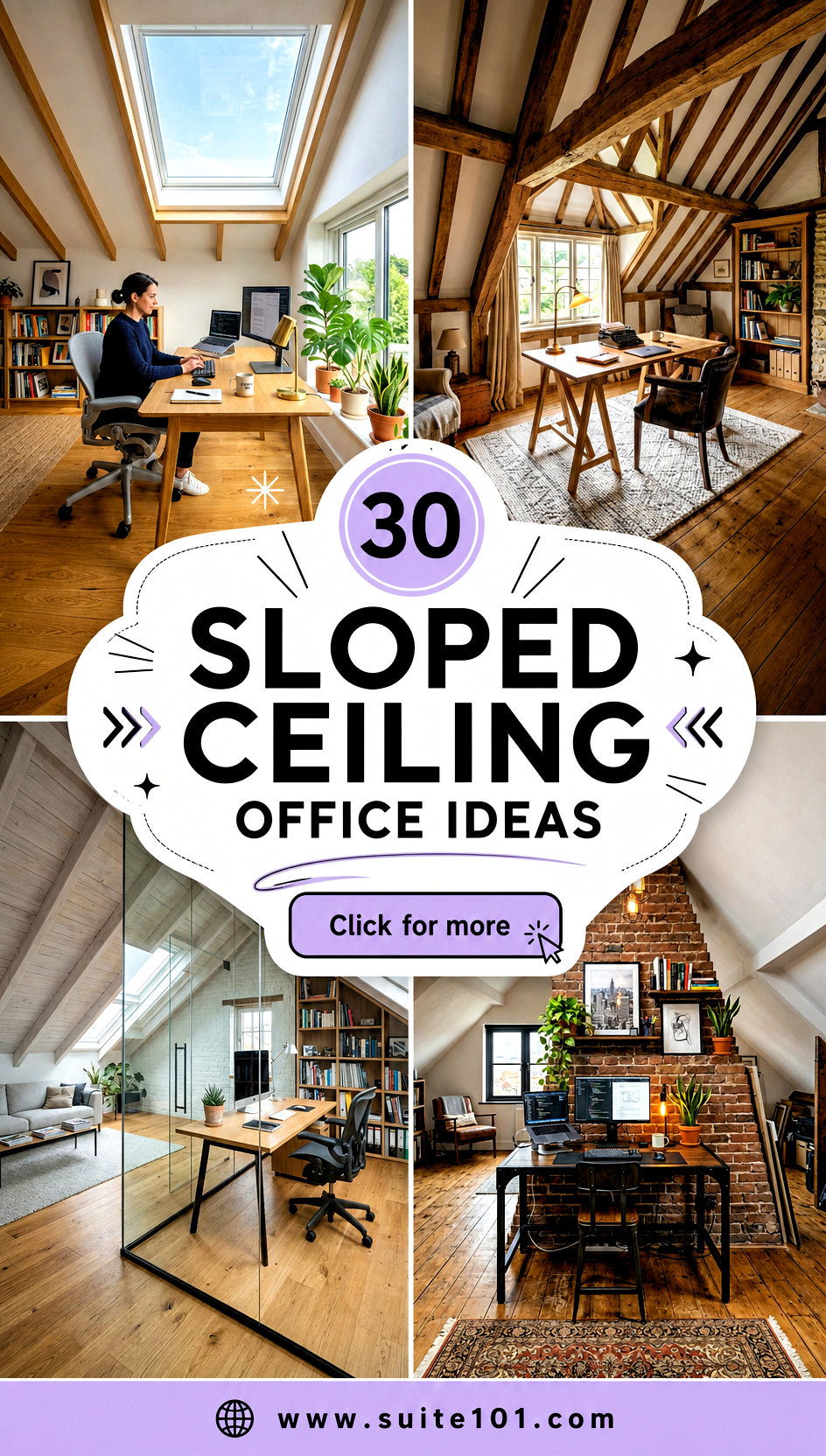 30 Sloped Ceiling Office Ideas to Maximize Your Workspace - 30 Sloped Ceiling Office Ideas to Maximize Your Workspace